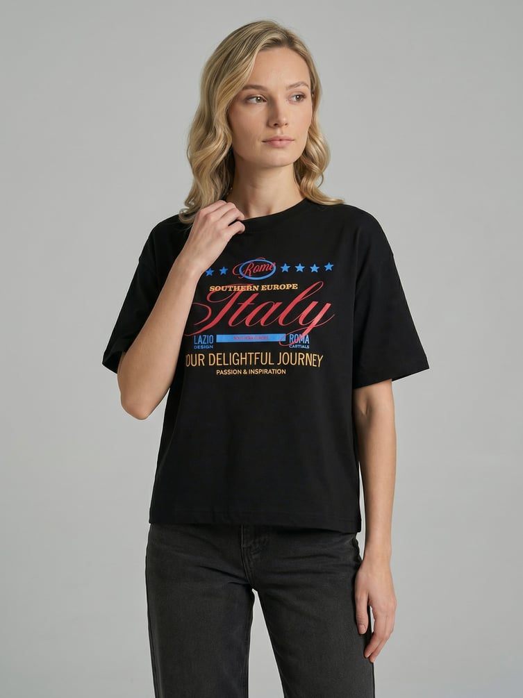 Футболка оверсайз с надписью