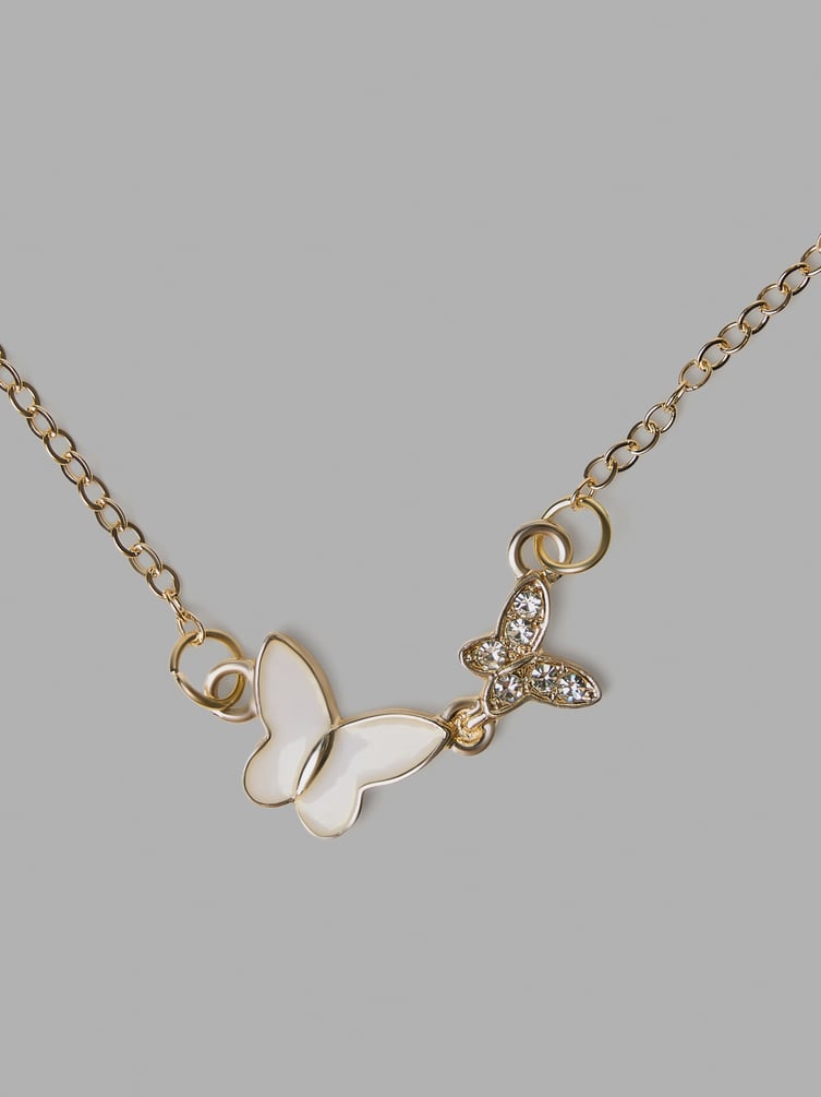 Колье цепочка с бабочками