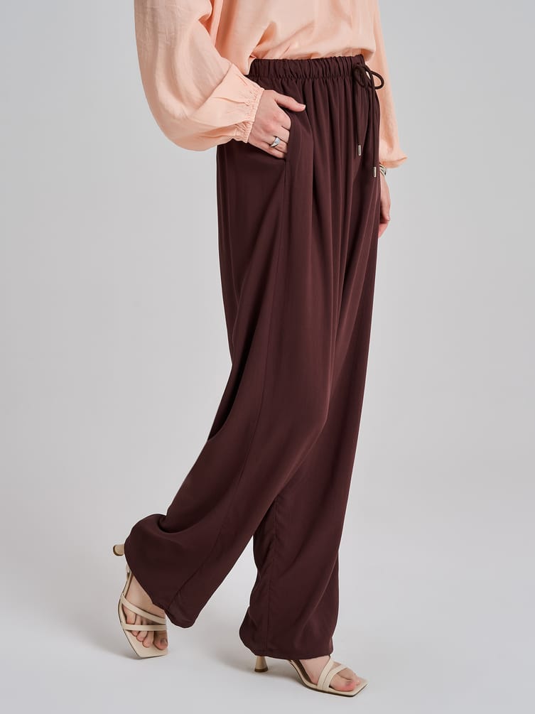 Брюки широкие летние