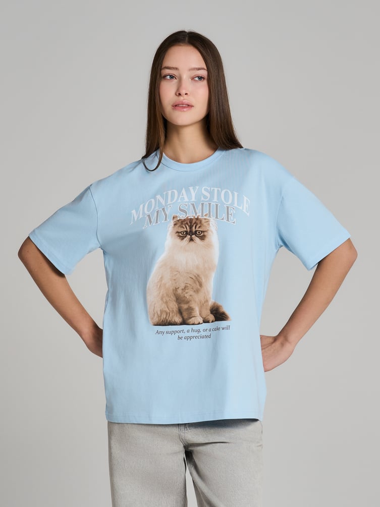 Футболка оверсайз с принтом