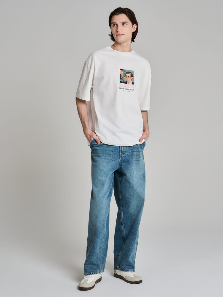 Футболка оверсайз с принтом Мосфильм