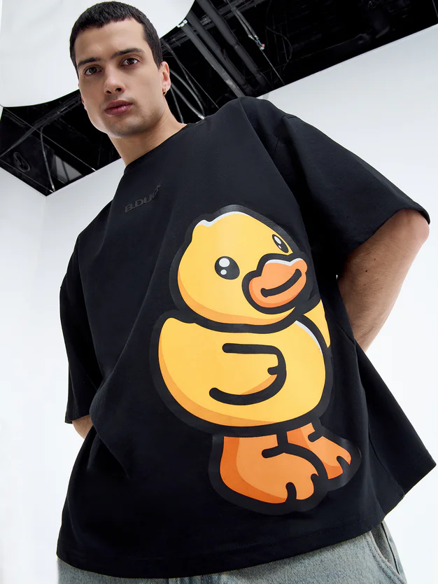 Удлиненная футболка с принтом B.Duck