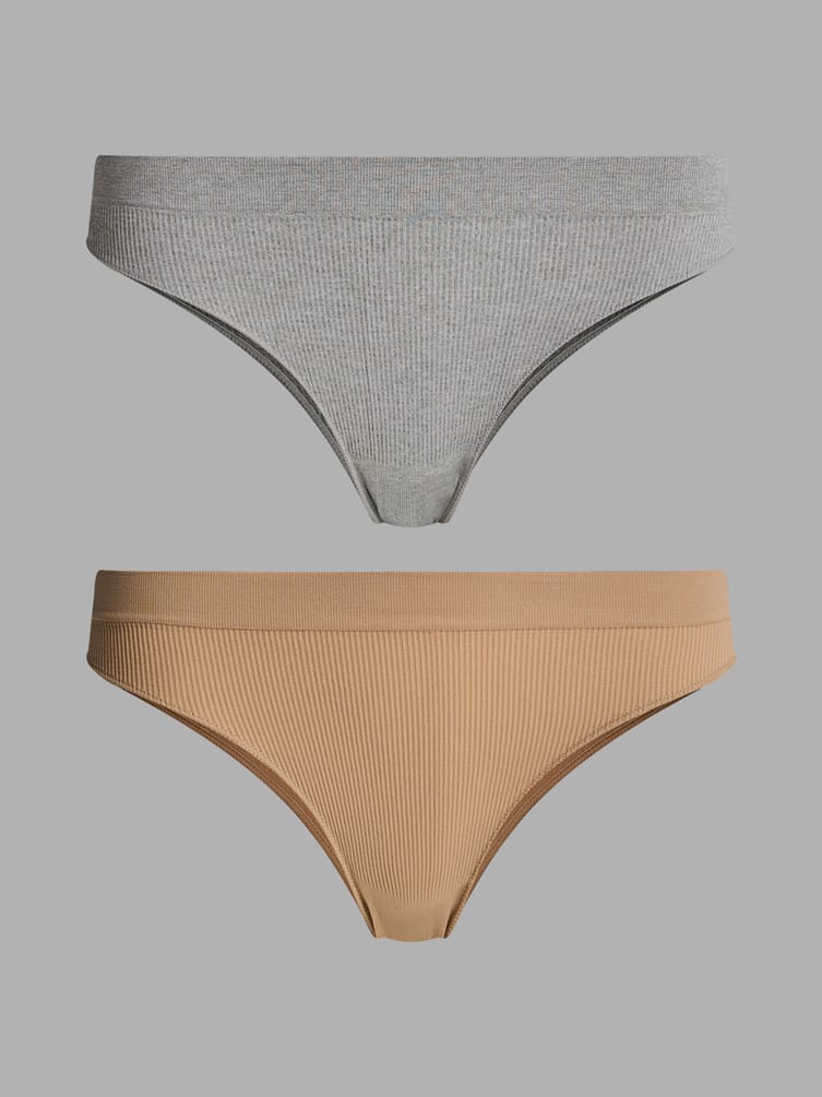 Трусы-танга - 2 шт. в рубчик