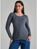 Кардиган на пуговицах с вышивкой