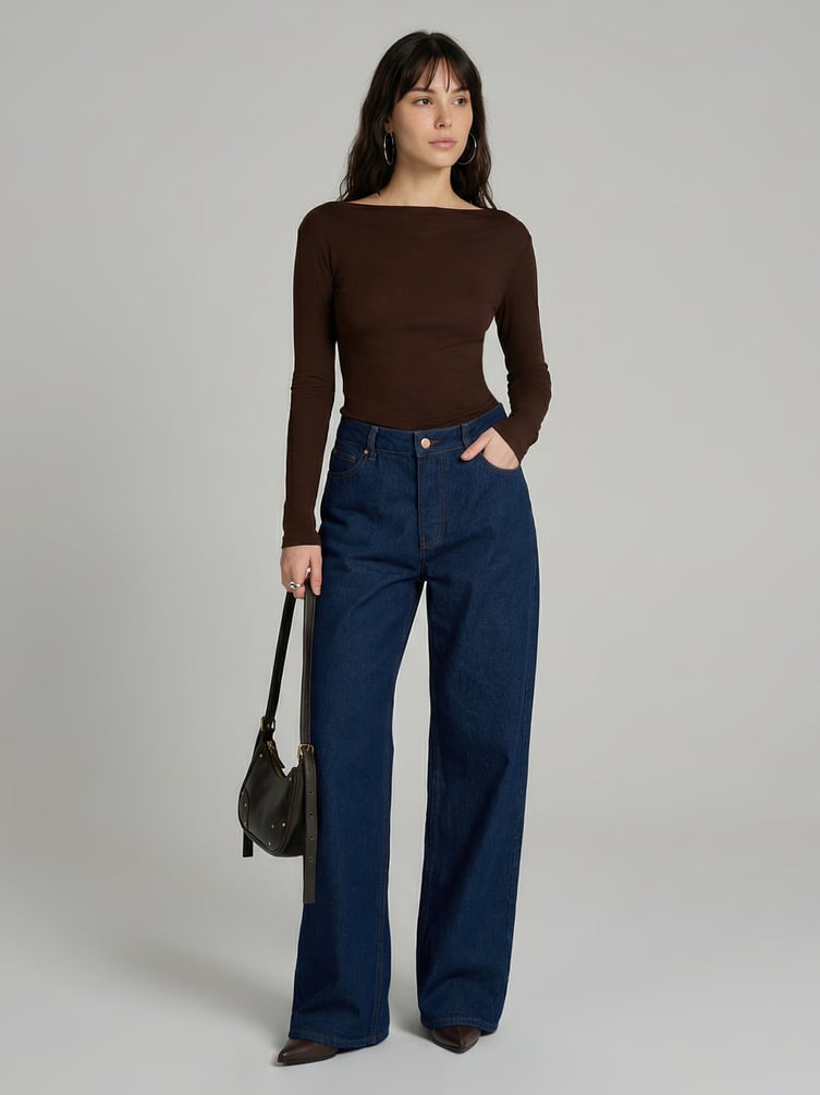 Джинсы широкие палаццо