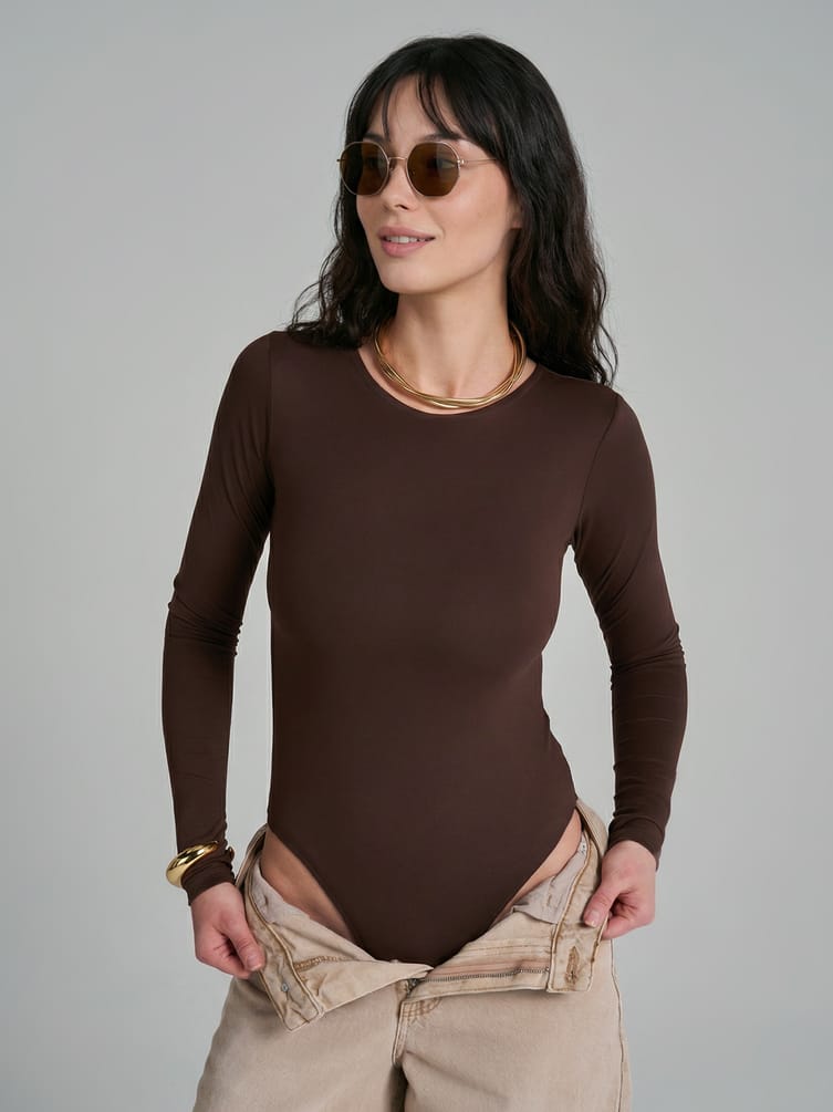 Боди с длинным рукавом