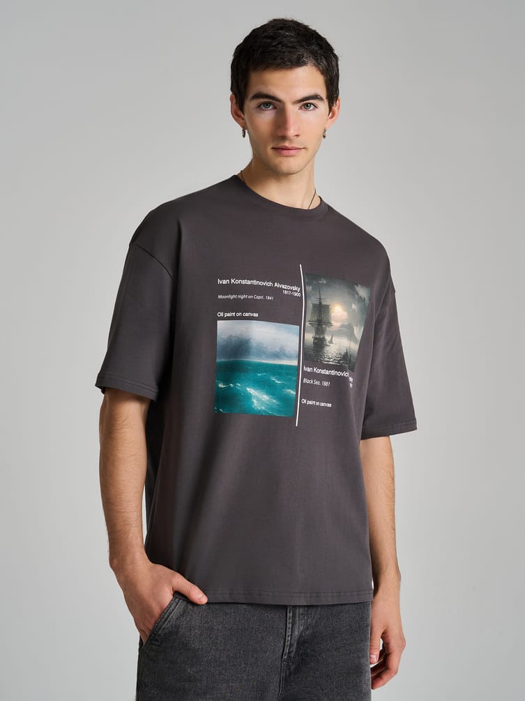 Футболка с принтом картин Третьяковской галереи