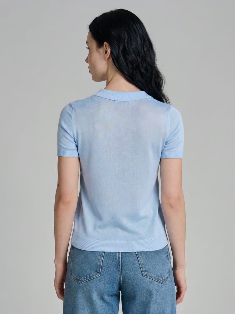 Джемпер трикотажный с коротким рукавом