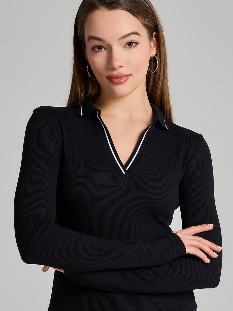 Рубашка-поло с длинным рукавом