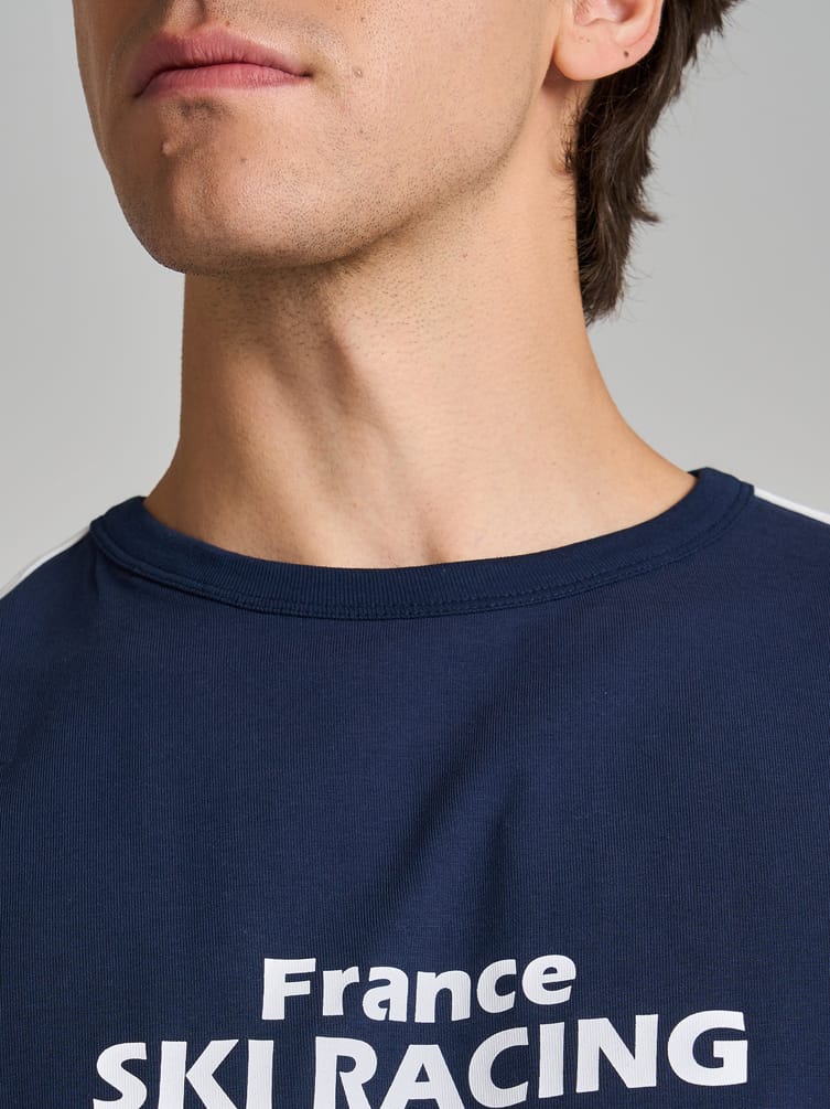 Футболка спортивная с надписью и лампасами