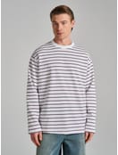 Полосатый лонгслив оверсайз