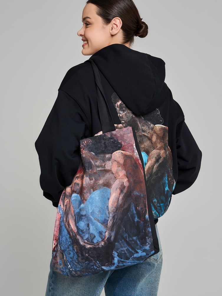 Сумка-шоппер с принтом картин Третьяковской галереи