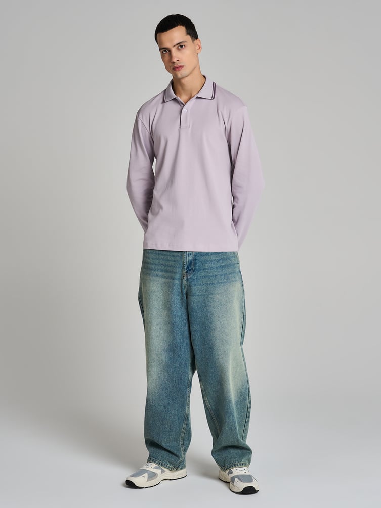 Поло с длинным рукавом