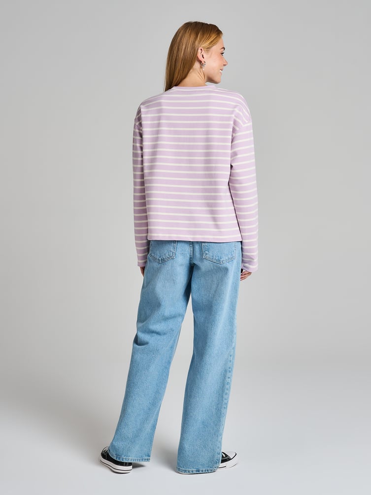 Лонгслив в полоску плотный