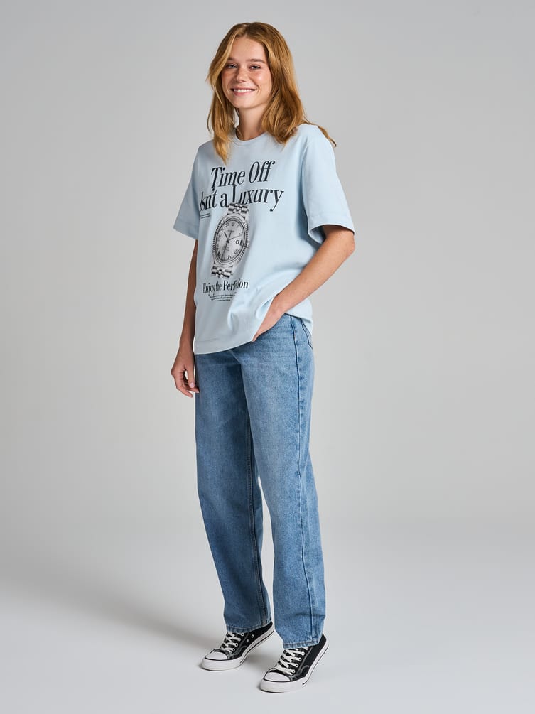 Футболка оверсайз из хлопка с принтом