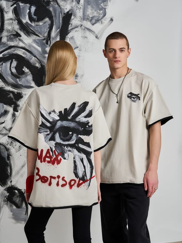 Футболка оверсайз с принтом Макс Борисов
