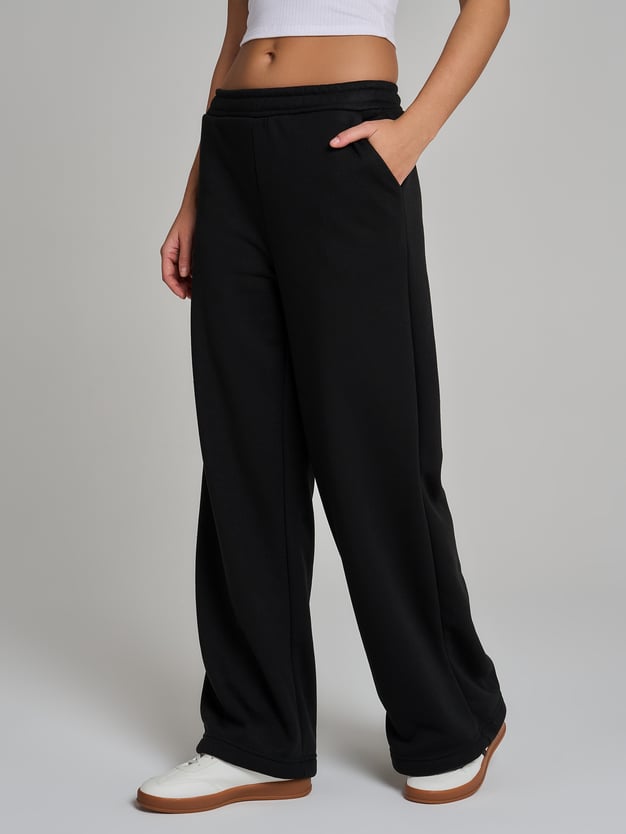 Брюки широкие утепленные с начесом