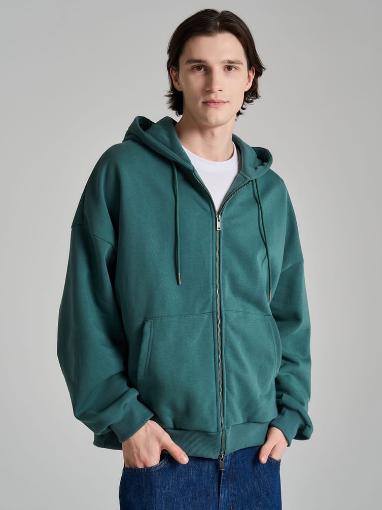 Толстовка зип худи теплая с начёсом