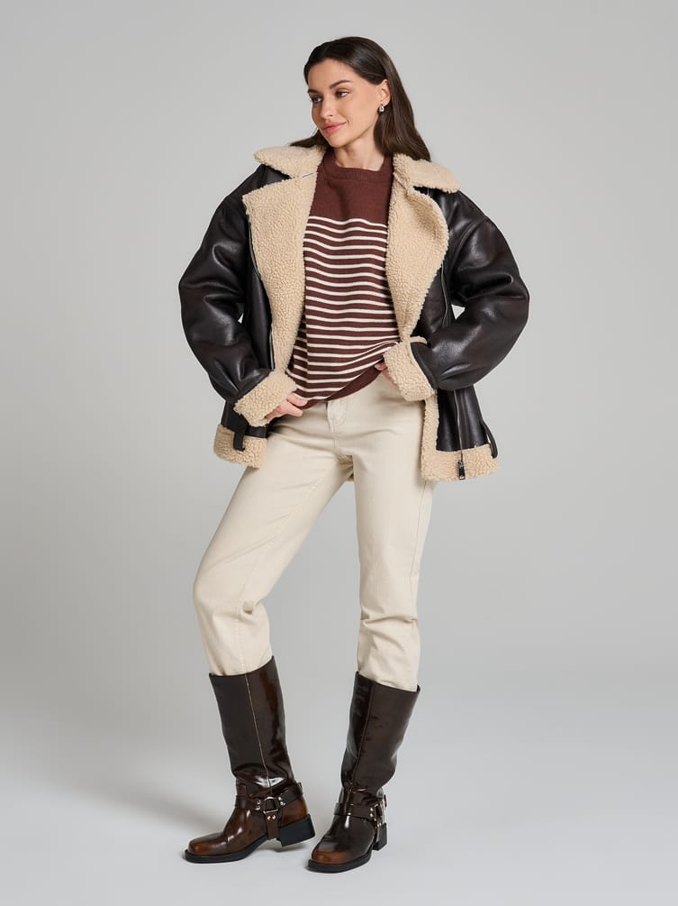 Джемпер трикотажный в полоску