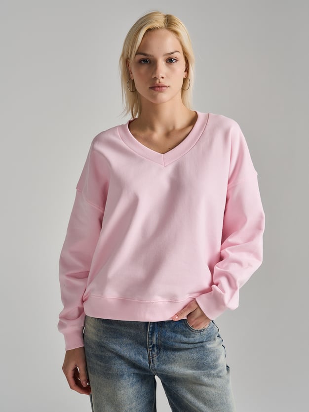 Свитшот с V-образным вырезом