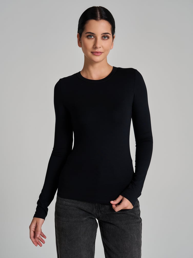 Облегающий лонгслив из вискозы