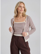 Кардиган полосатый на пуговицах
