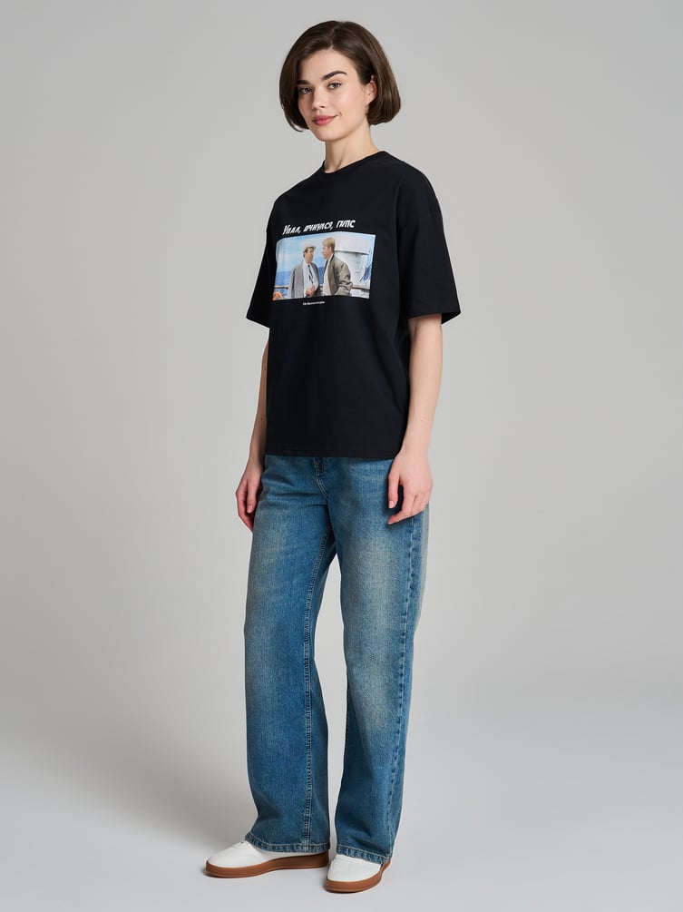 Футболка оверсайз с принтом Мосфильм