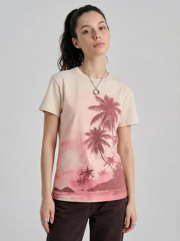 Футболка с принтом пальм