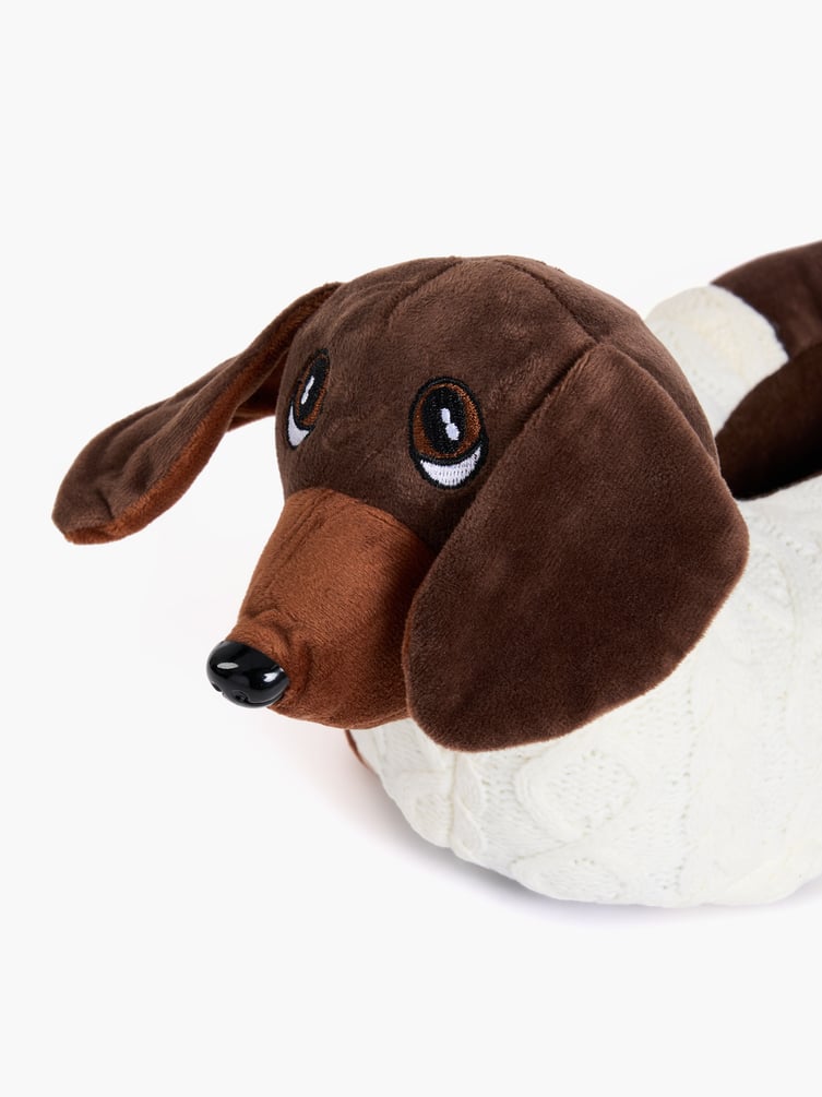 Плюшевые тапки игрушки в виде такс