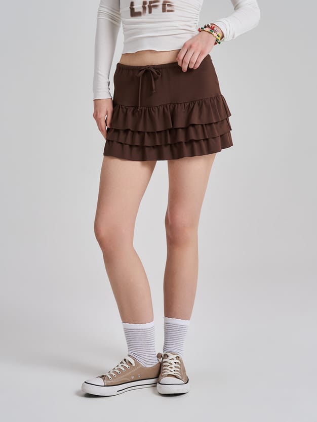 Юбка-шорты с воланами