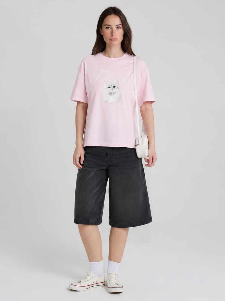 Футболка хлопковая с принтом