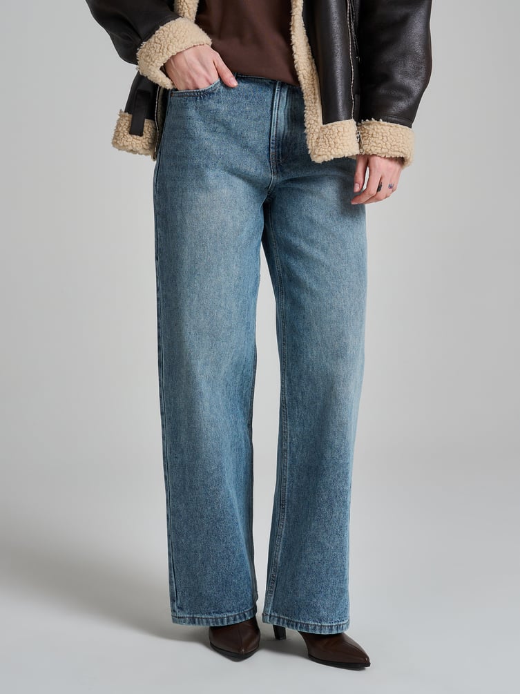 Джинсы Baggy с винтажной стиркой