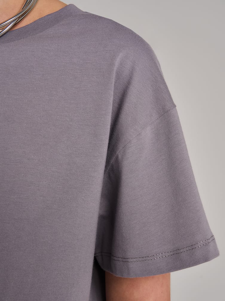 Футболка из хлопка с кружевом