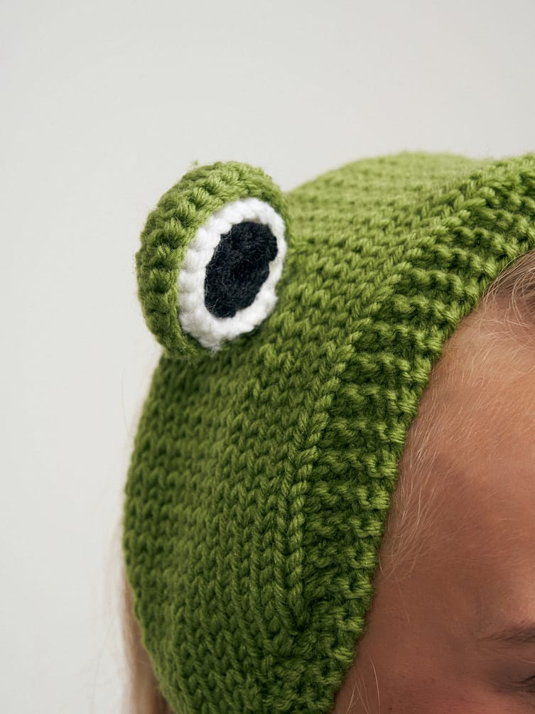 Шапка-повязка лягушка с глазами
