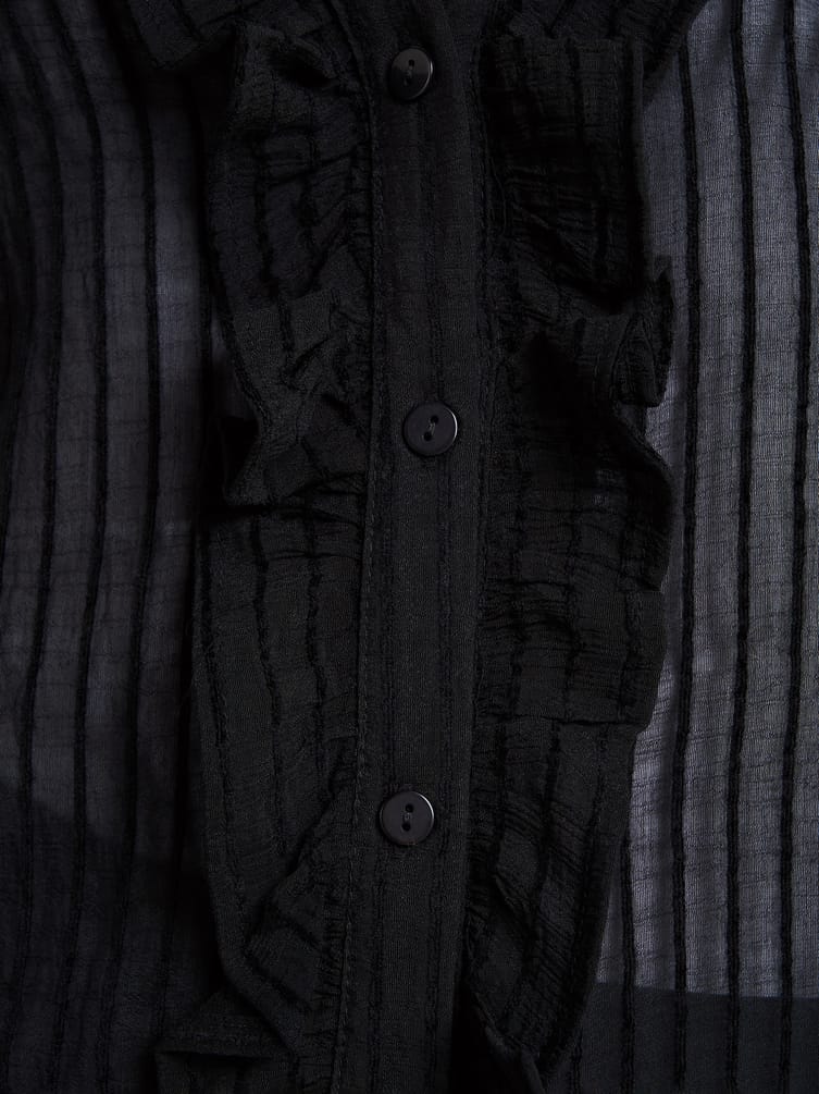 Рубашка шифоновая с воланами