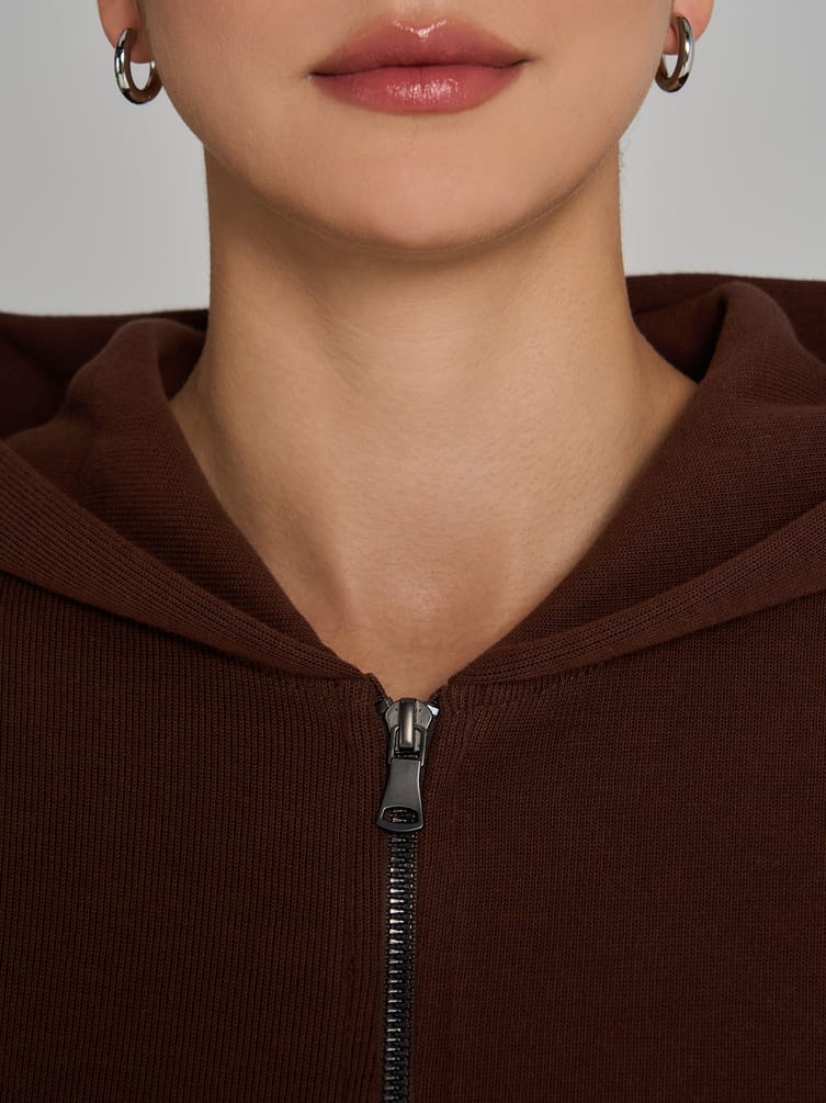 Толстовка с капюшоном трикотажная