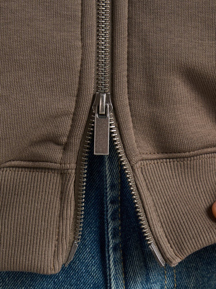 Зип худи оверсайз с надписью Russia и начесом