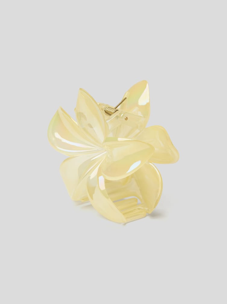 Заколка-краб в виде цветка