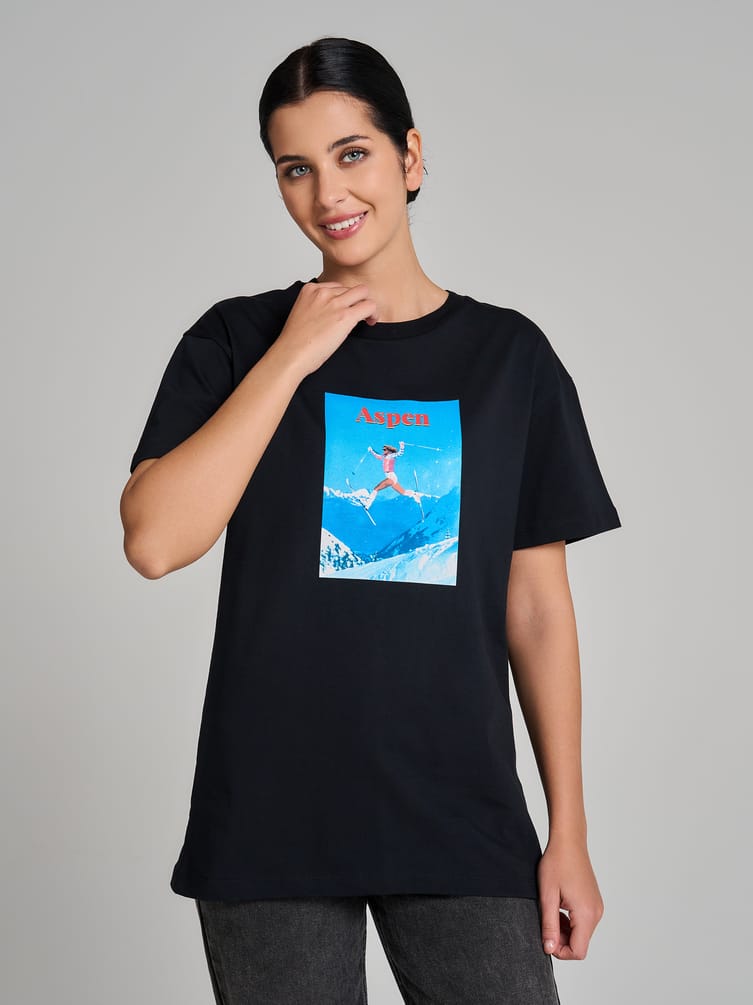 Футболка оверсайз с принтом