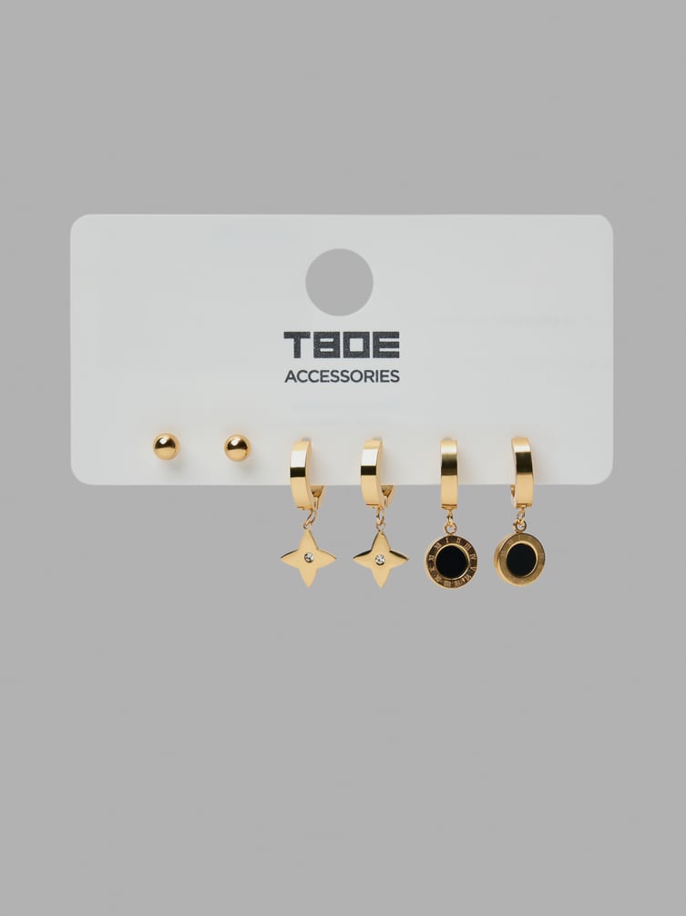 Серьги - 3 пары