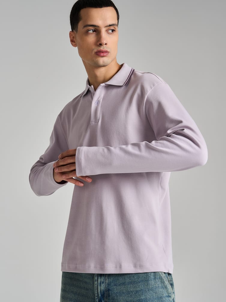 Поло с длинным рукавом