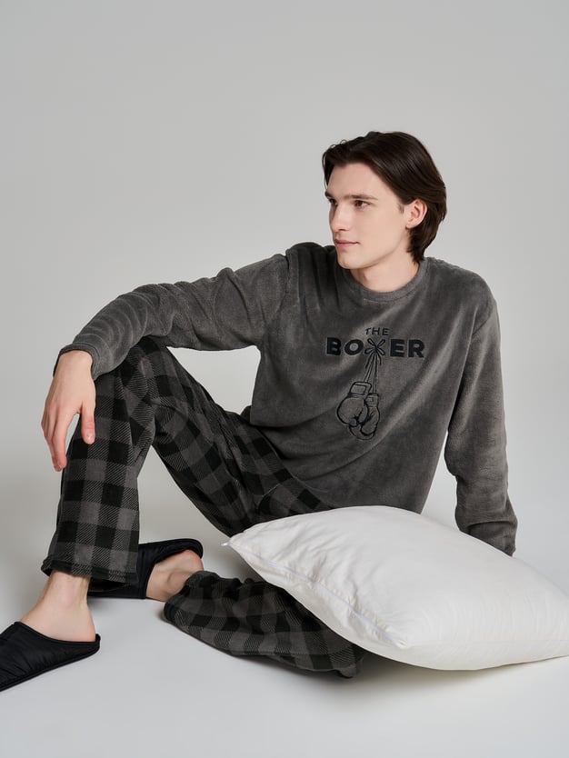 Пижама плюшевая Boxer с брюками