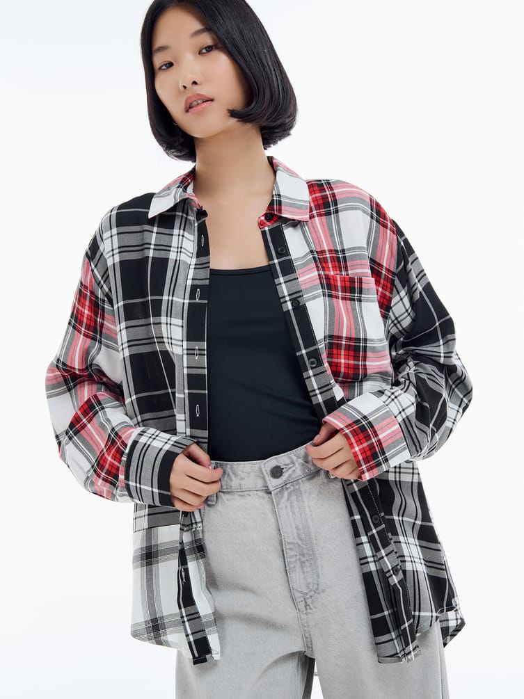 Рубашка оверсайз в клетку