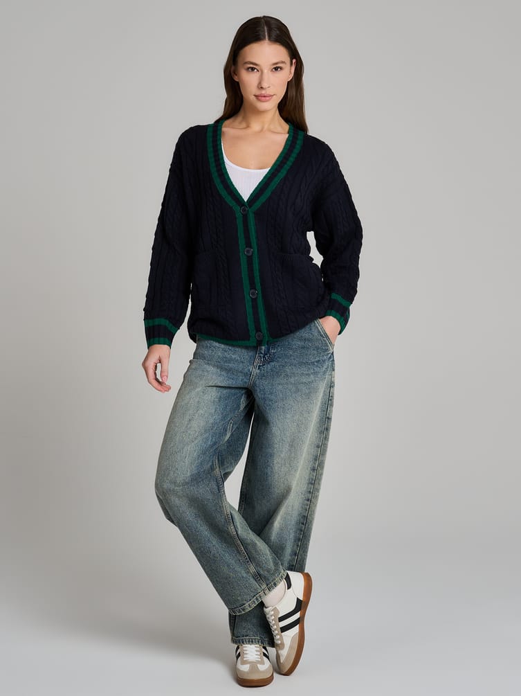 Кардиган вязаный оверсайз на пуговицах