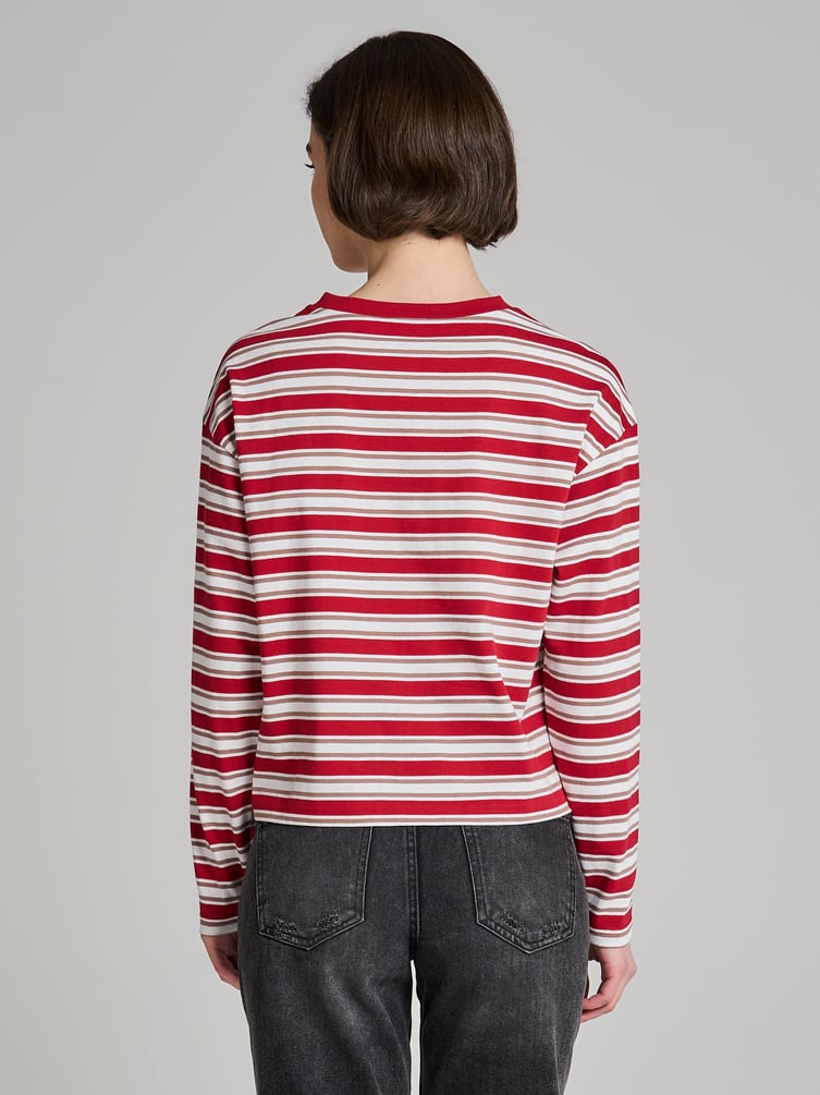 Лонгслив в полоску с длинным рукавом
