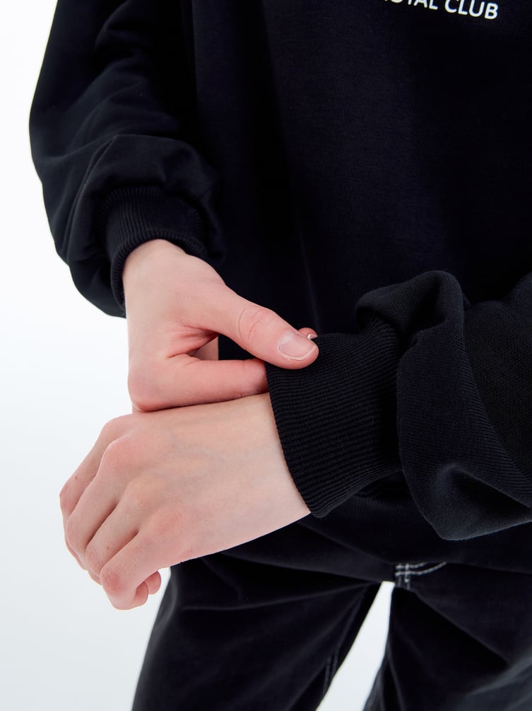 Свитшот-поло с надписью Vintage Vibes