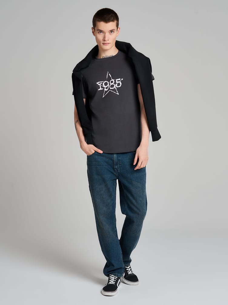 Футболка облегающая с принтом