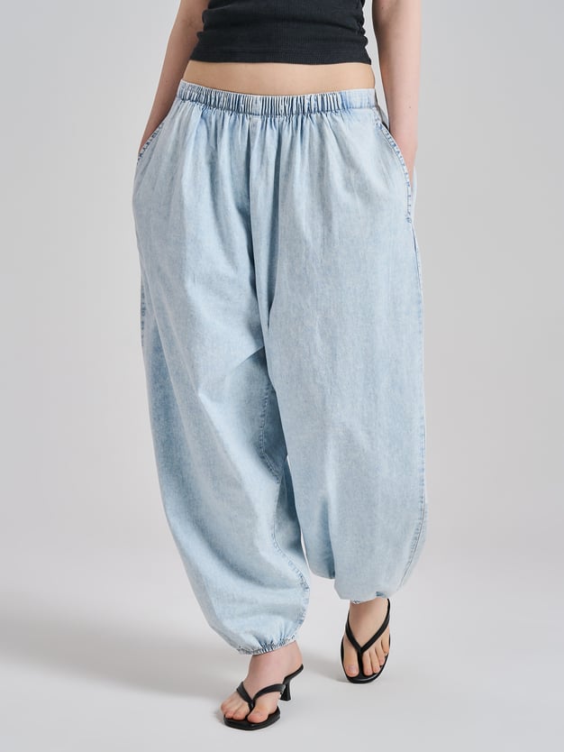 Джинсы-алладины баллон со средней посадкой