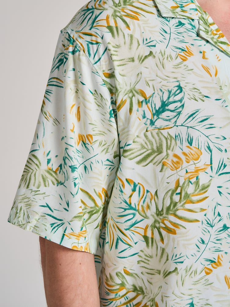 Рубашка гавайская с принтом