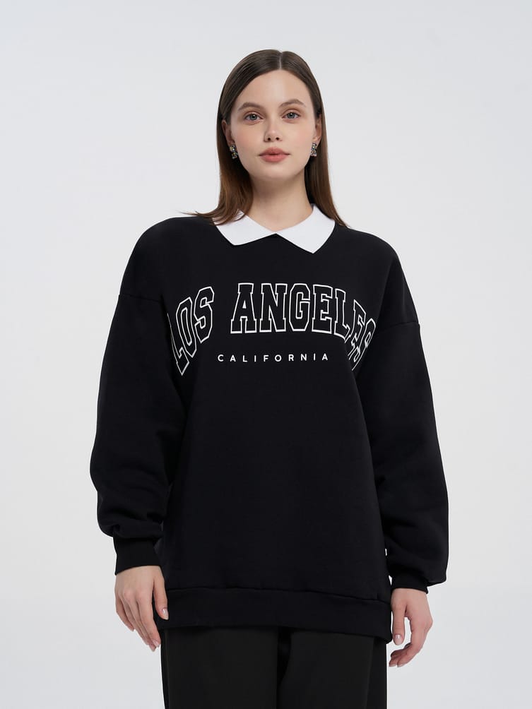 Свитшот оверсайз с надписью Los Angeles